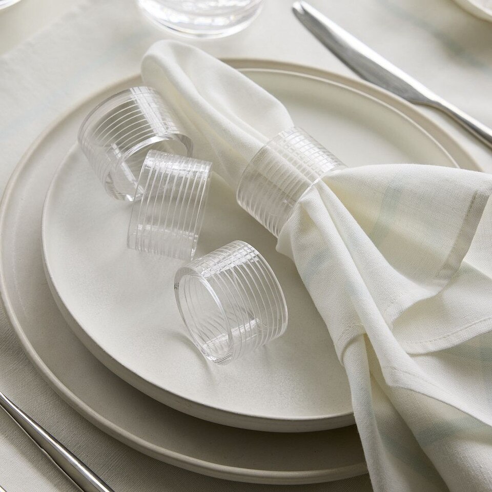 Billy Cotton Etched Glassware Napkin Rings