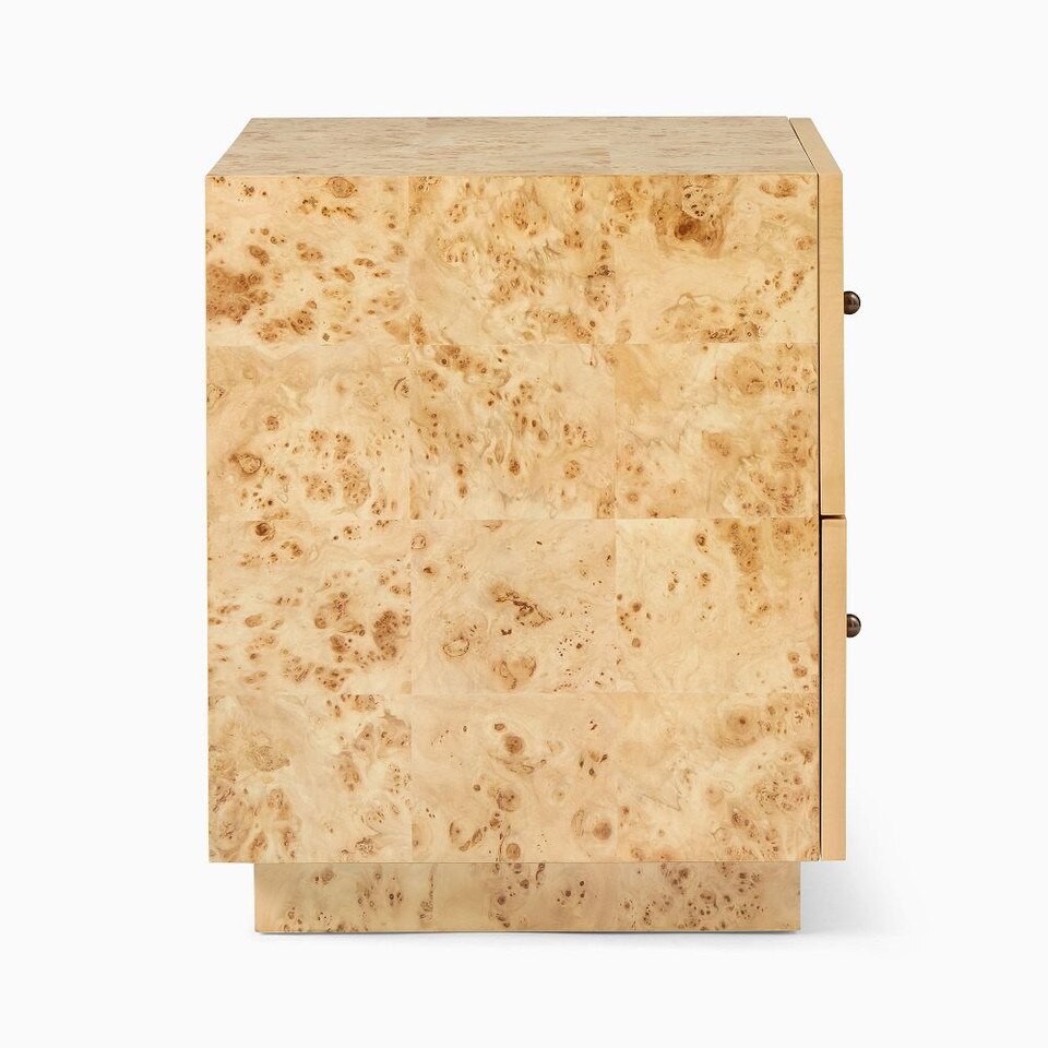 Burl Bedside Table (66 cm)