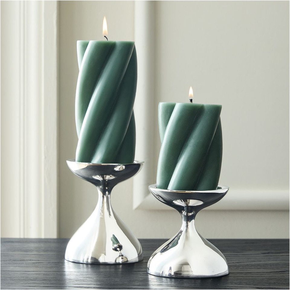 Chunky Twist Pillar Candles