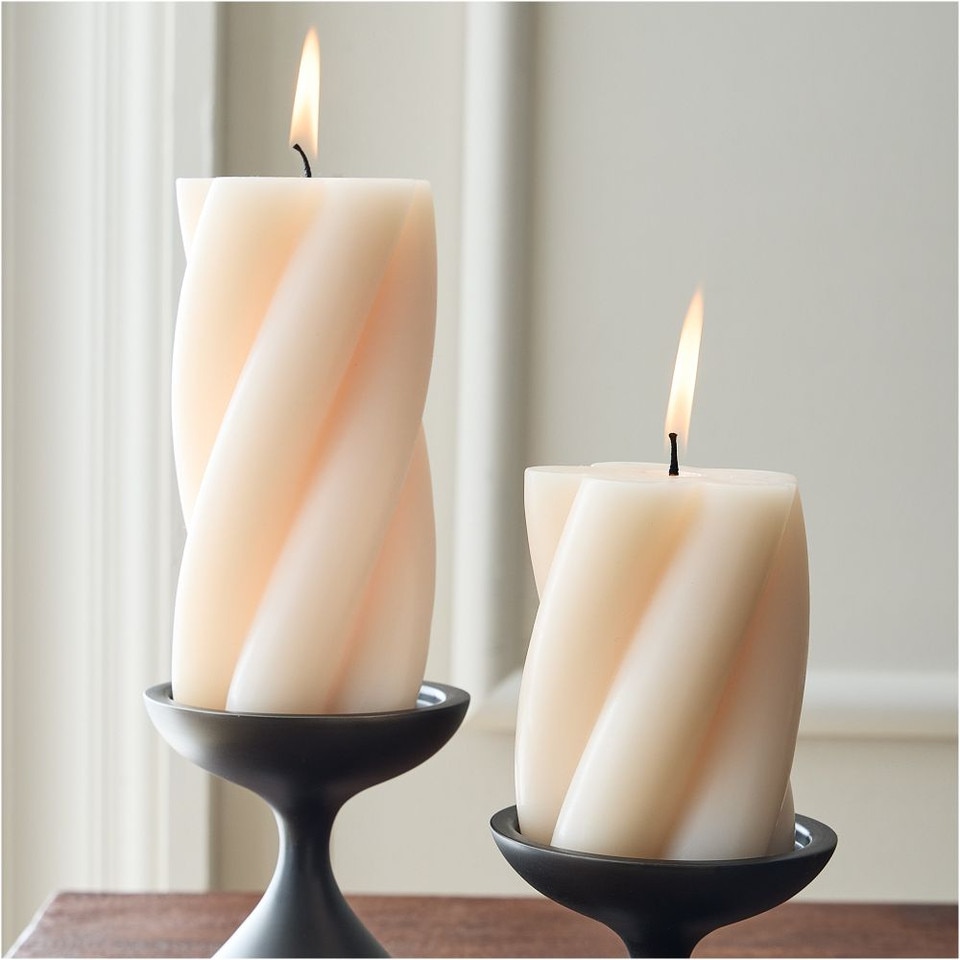 Chunky Twist Pillar Candles