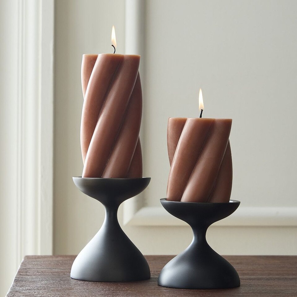 Chunky Twist Pillar Candles