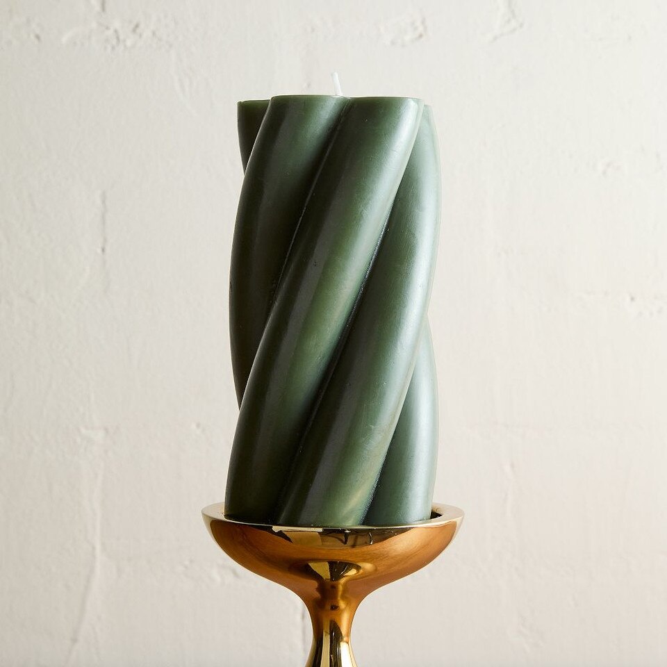 Chunky Twist Pillar Candles