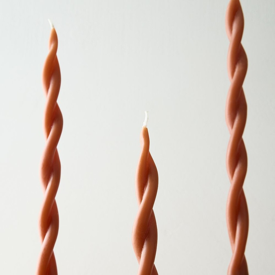 Double Twist Taper Candles (Set of 6)