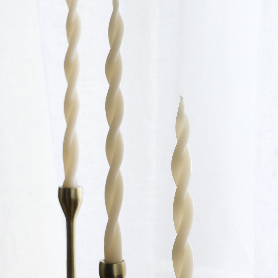 Double Twist Taper Candles (Set of 6)