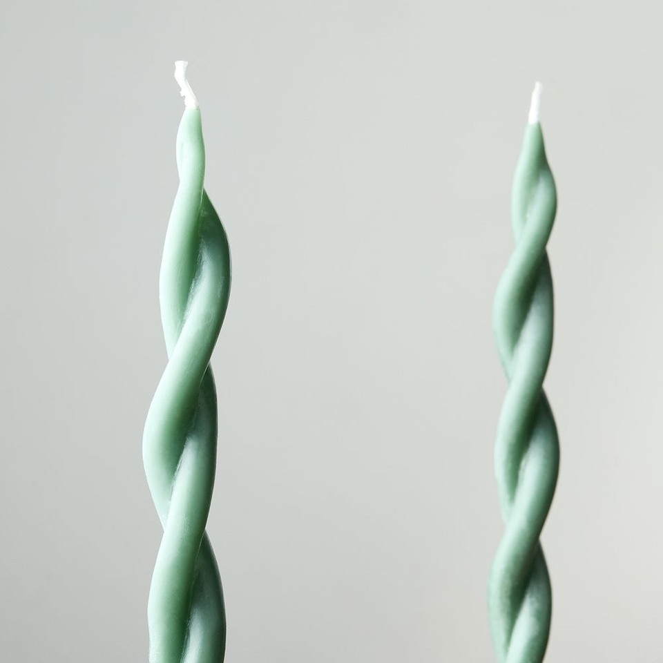 Double Twist Taper Candles (Set of 6)