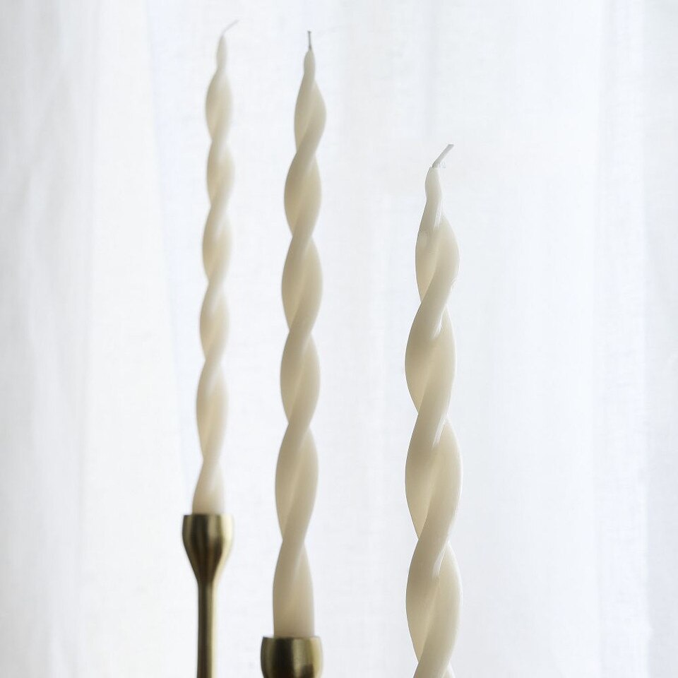 Double Twist Taper Candles (Set of 6)