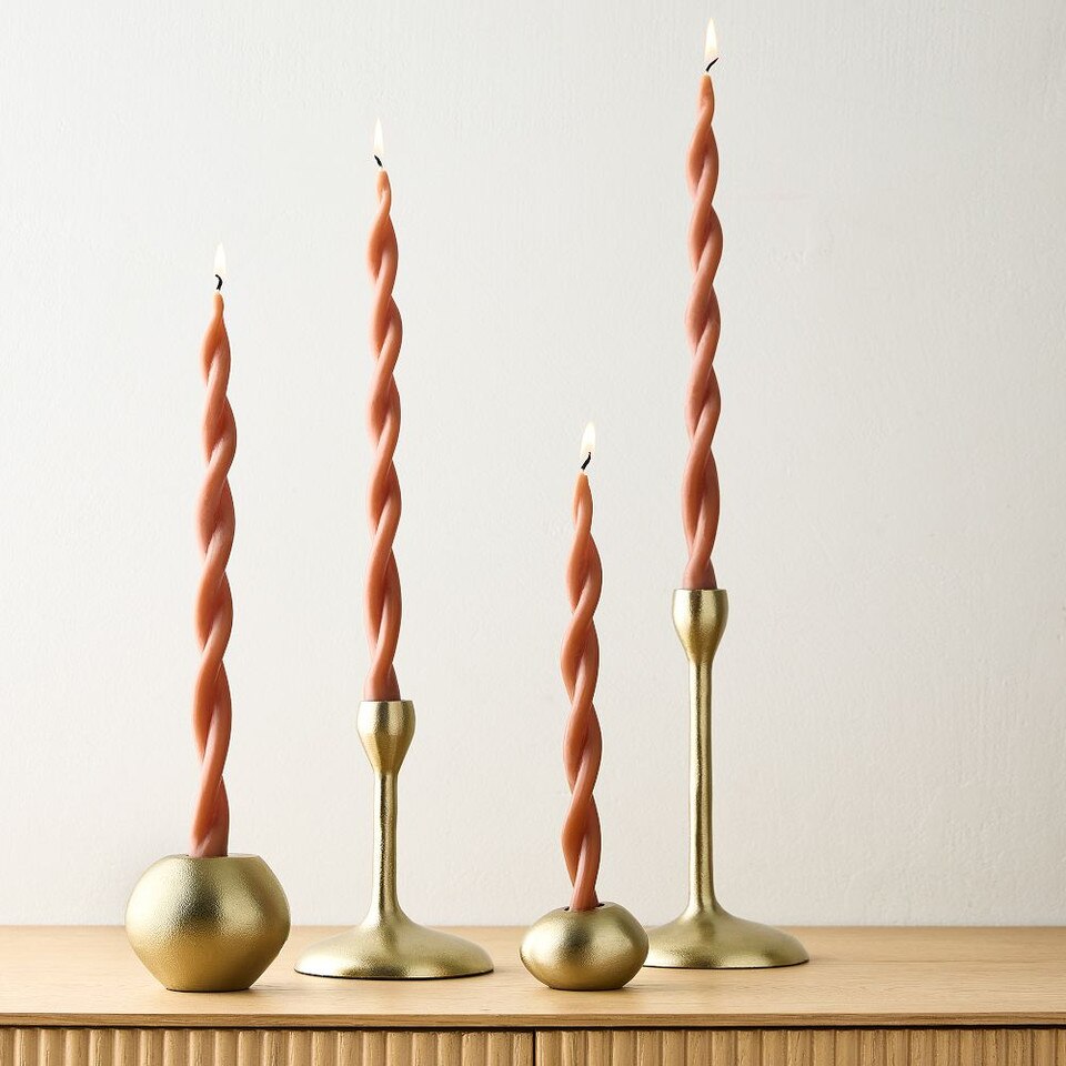 Double Twist Taper Candles (Set of 6)