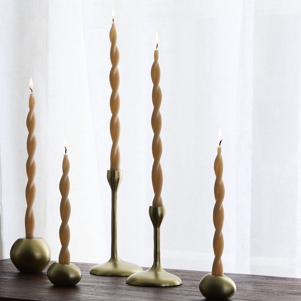 Double Twist Taper Candles (Set of 6)