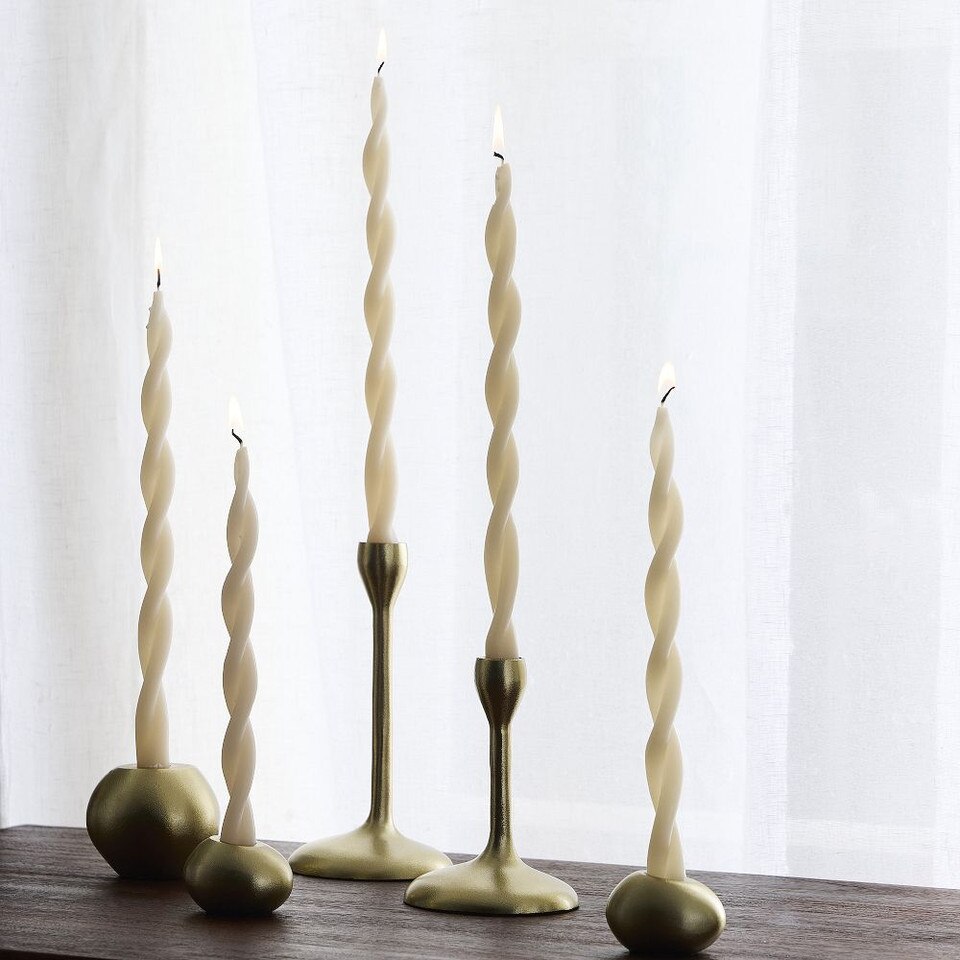 Double Twist Taper Candles (Set of 6)