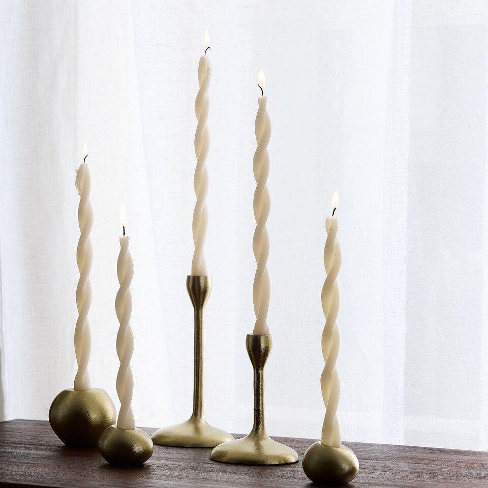 Double Twist Taper Candles (Set of 6)