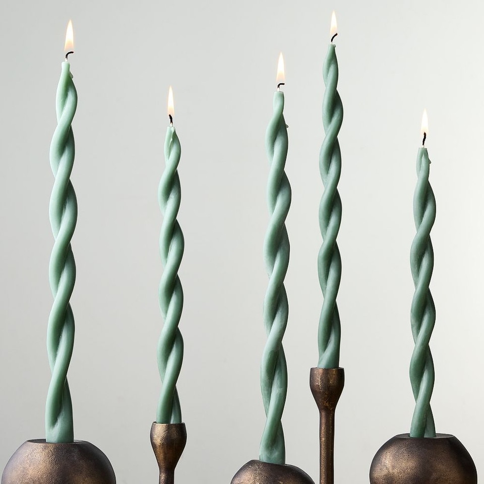 Double Twist Taper Candles (Set of 6)