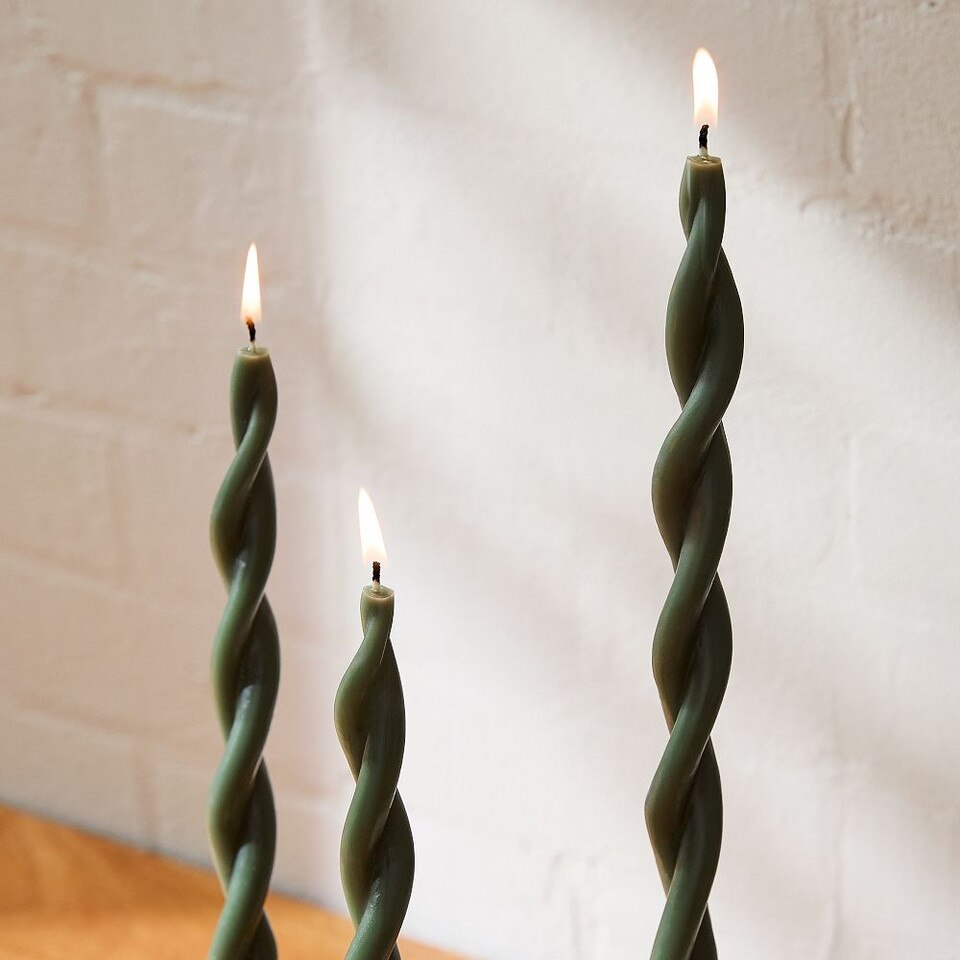 Double Twist Taper Candles (Set of 6)