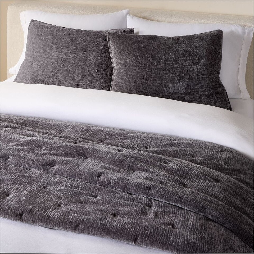 Striated Chenille Tack Stitch Bedspread & Pillowcases