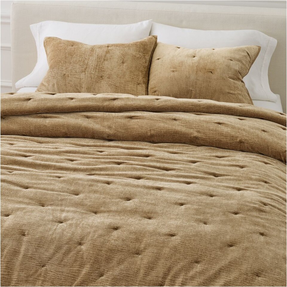 Striated Chenille Tack Stitch Bedspread & Pillowcases