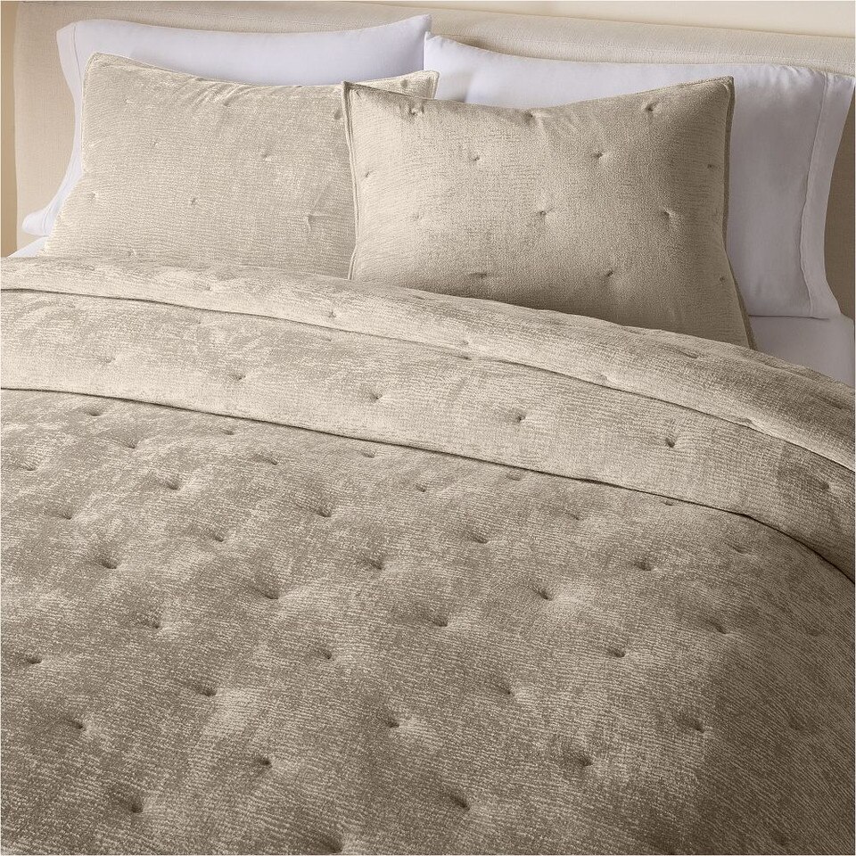 Striated Chenille Tack Stitch Bedspread & Pillowcases